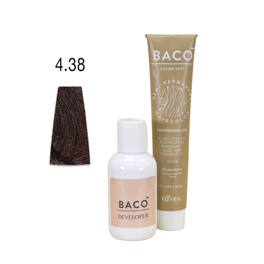 BACO Color & Developer Duo LV 4.38 Medium Brown Gold Brunette